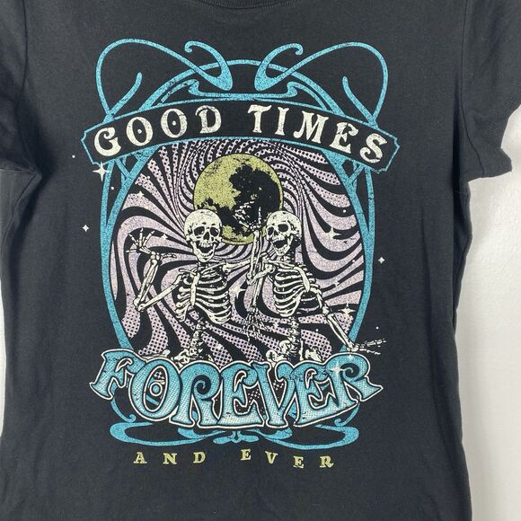 Skeletons Good Times Forever & Ever Tee Women's XXL Goth Punk Grunge Rock - Picture 2 of 5
